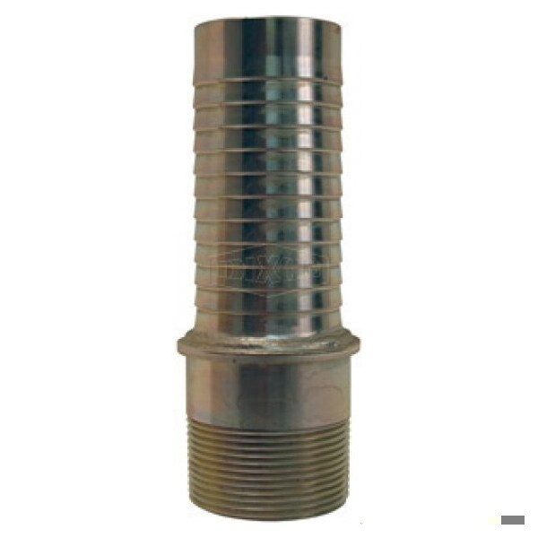 Holedall Tubular Long Style External Swage Stem, 6 in Nominal, MNPT, Carbon Steel, Domestic